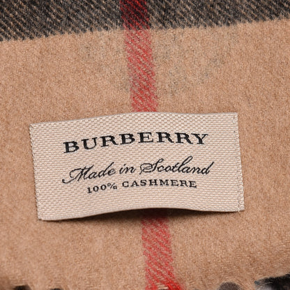 Burberry Cashmere Giant Check Dot Print Scarf Camel 4 of 5
