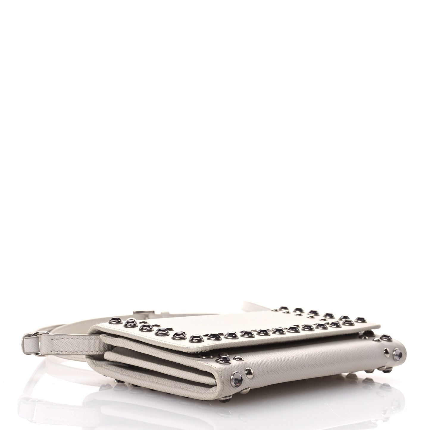 Saffiano Crystal Studded Wallet On Strap Talco