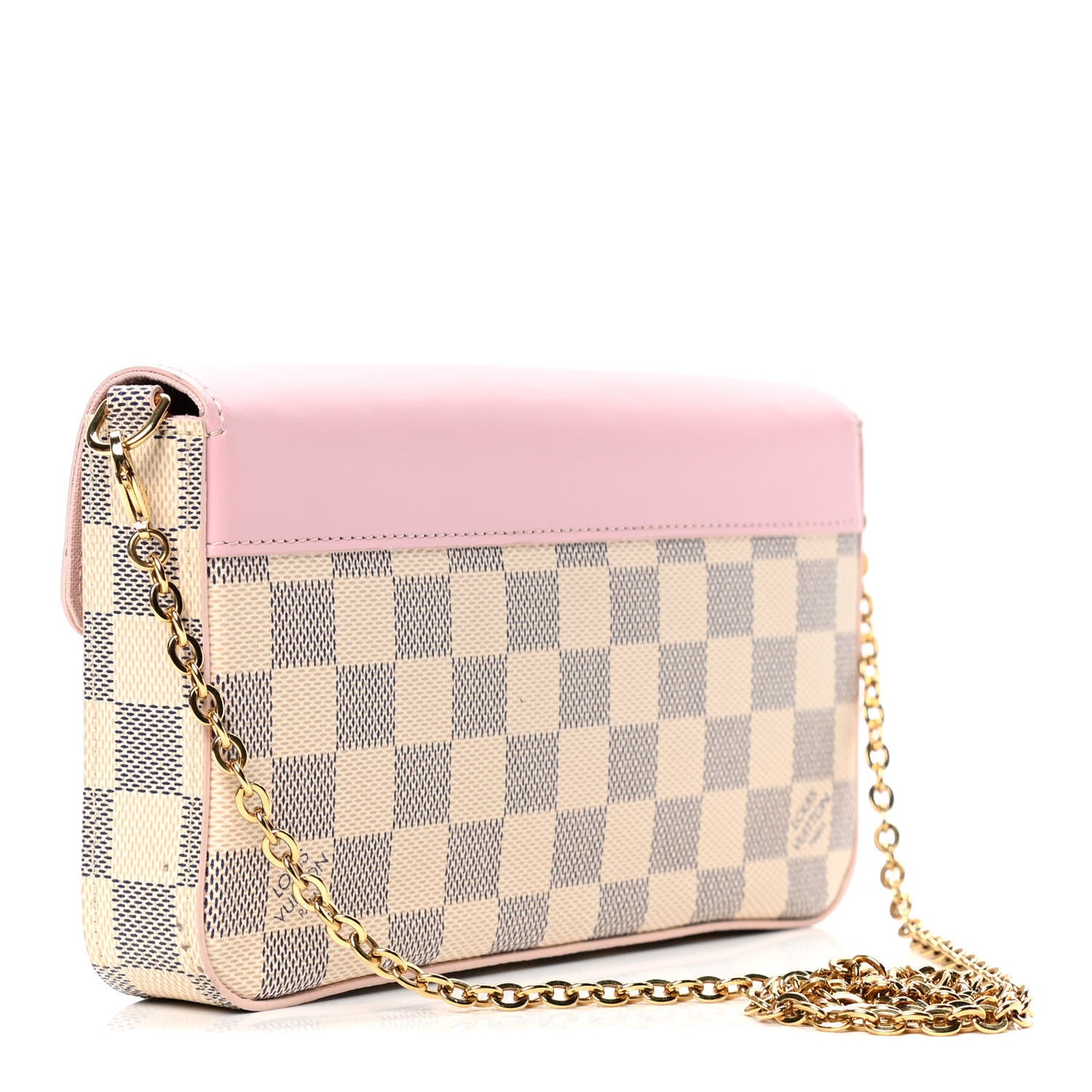 Damier Azur Calfskin Pochette Felicie Eau de Rose
