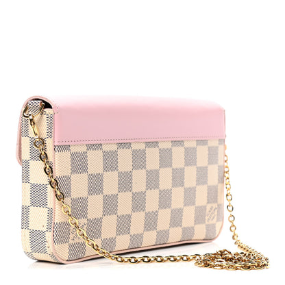 Louis Vuitton Damier Azur Calfskin Pochette Felicie Eau de Rose 2 of 4