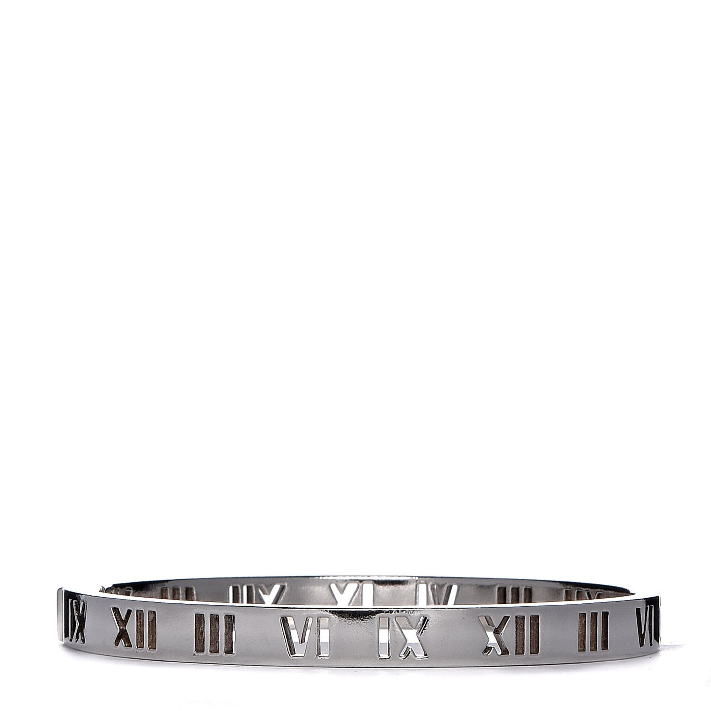 Sterling Silver Atlas Pierced Hinged Bangle Bracelet