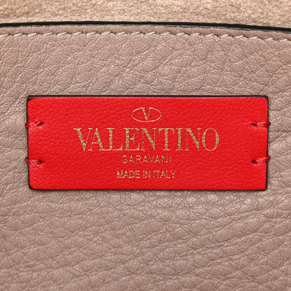 Valentino Garavani Grainy Calfskin Rockstud Double Flap Crossbody Bag Poudre 6 of 9