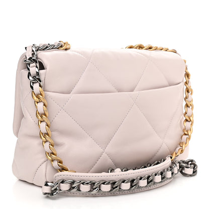 Chanel Lambskin Quilted Medium Chanel 19 Flap Light Purple 3 of 11