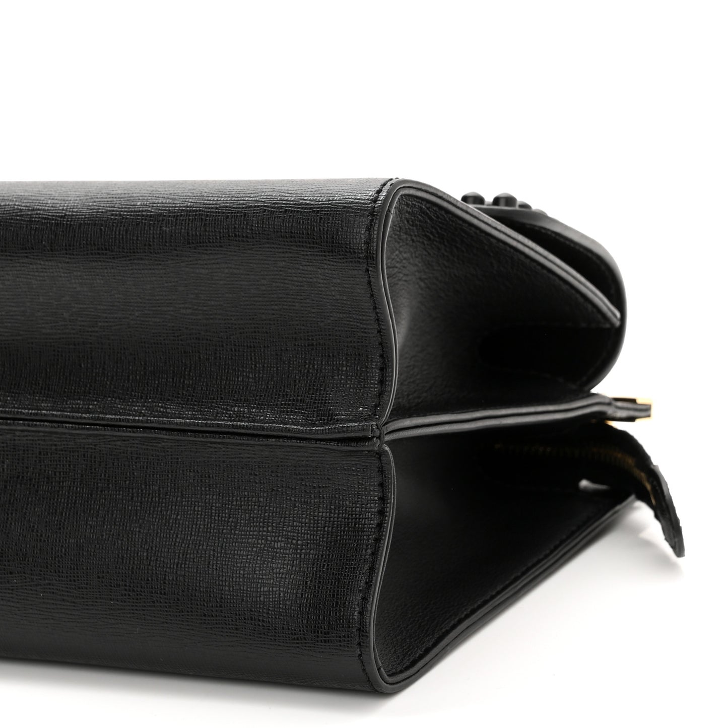 Vitello Elite Studded Monster Mini Demi Jour Shoulder Bag Black