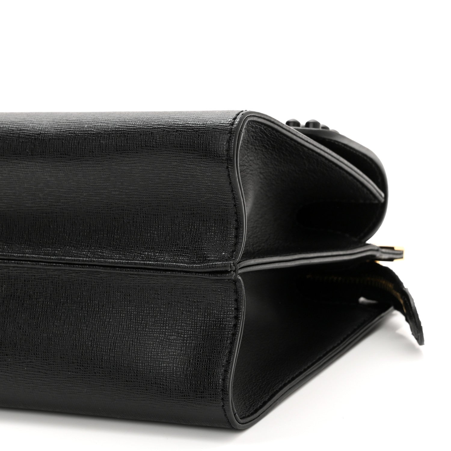 Fendi Vitello Elite Studded Monster Mini Demi Jour Shoulder Bag Black 10 of 10