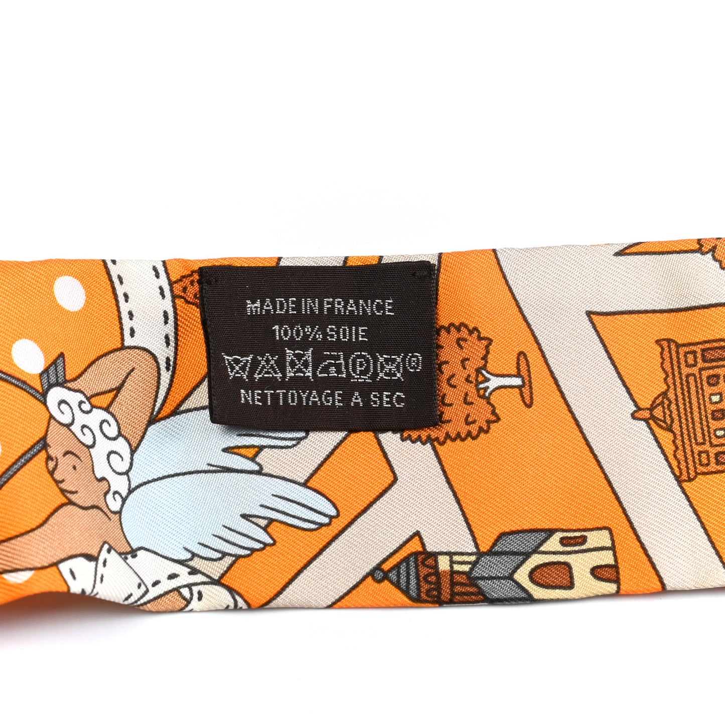 Silk Les Nouveaux Amoureux de Paris Twilly Orange Ciel Beige