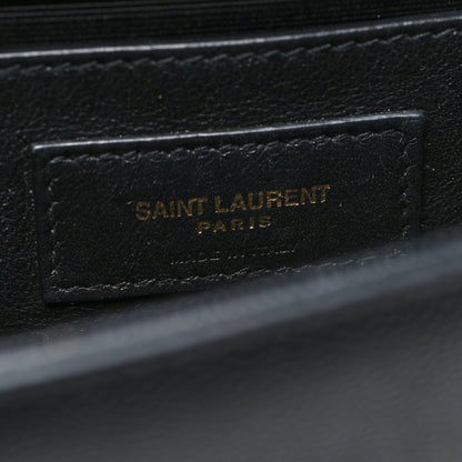 Saint Laurent Grain De Poudre Small Monogram Kate Satchel Black 6 of 9