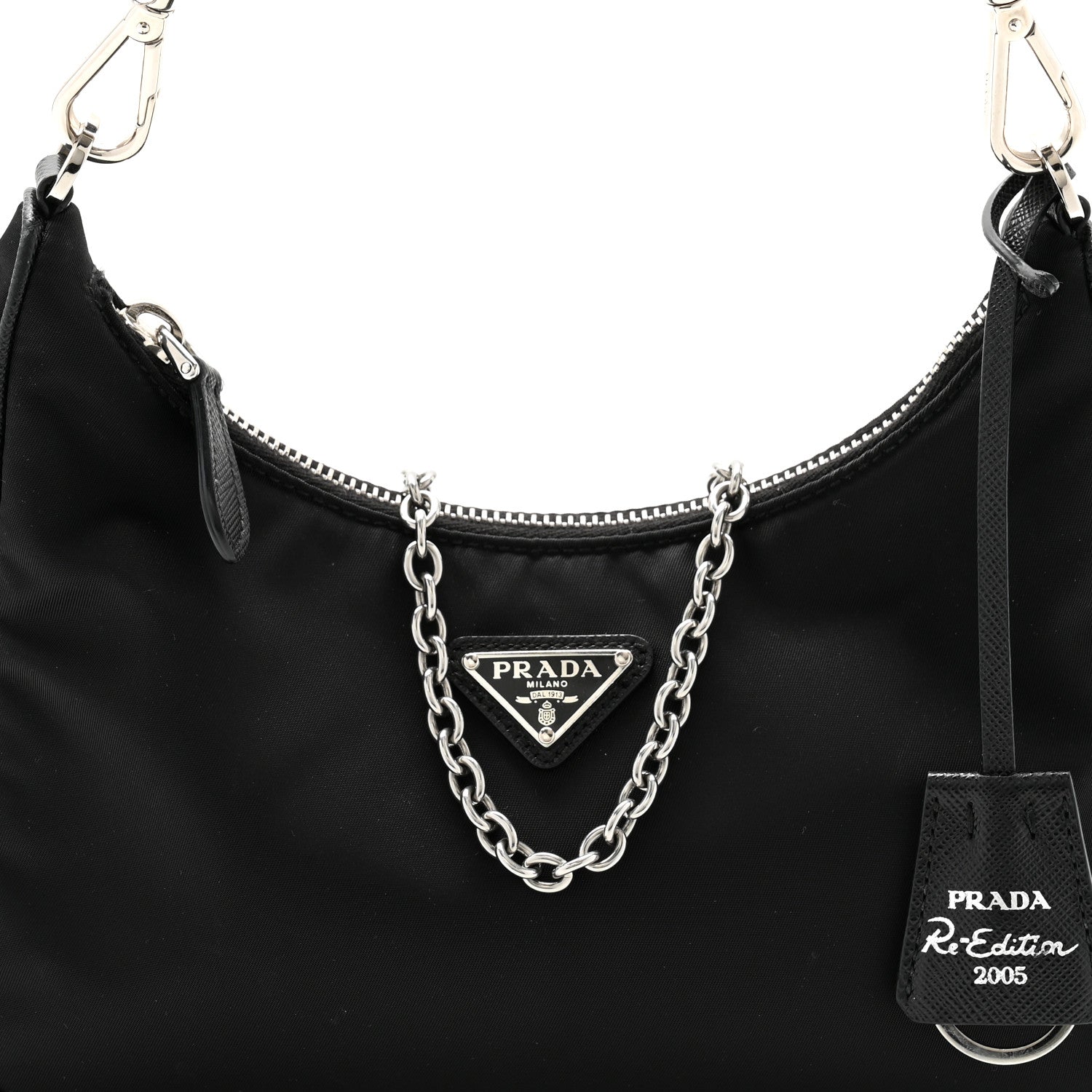 Prada Nylon Re-Edition 2005 Shoulder Bag Black 7 of 9
