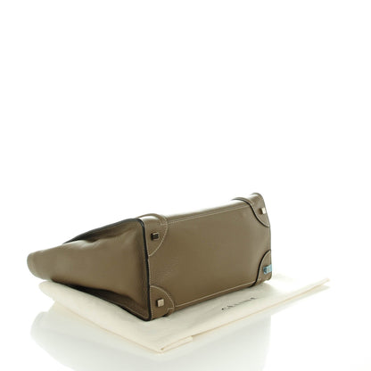 Celine Drummed Calfskin Mini Luggage Souris 4 of 9