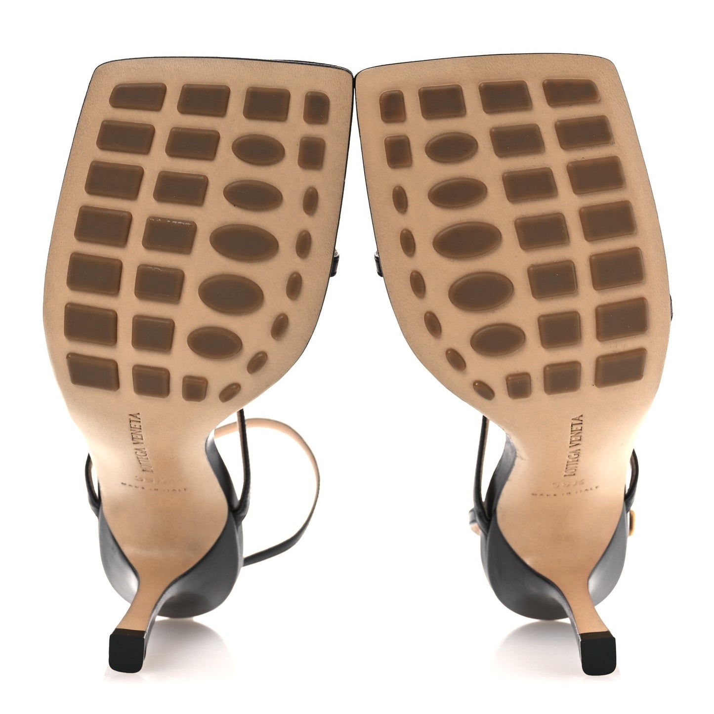 Nappa Stretch Multi Strap 90mm Sandals 39.5 Black