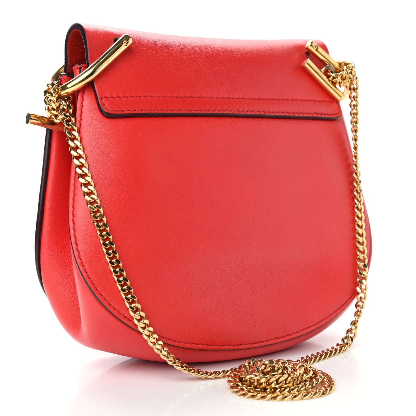 Lambskin Suede Calfskin Mini Drew Shoulder Bag Red