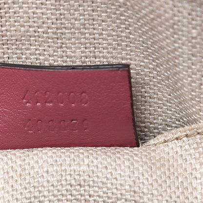 Gucci GG Supreme Monogram Calfskin Be0e Embellished Small Shoulder Bag Beige New Rosette 7 of 12