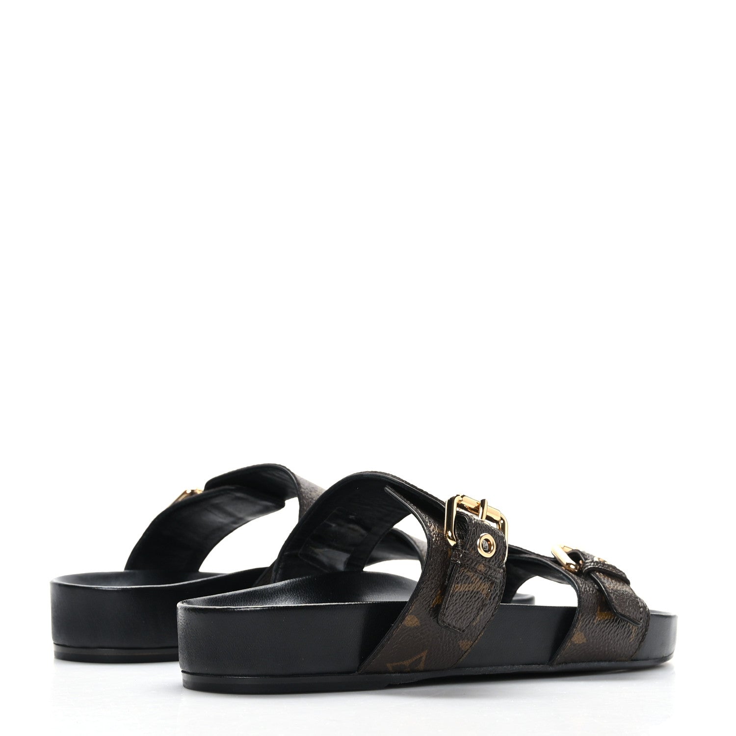 Louis Vuitton Monogram Bom Dia Mule Sandals 38 Black 4 of 8
