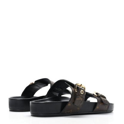 Louis Vuitton Monogram Bom Dia Mule Sandals 38 Black 4 of 8