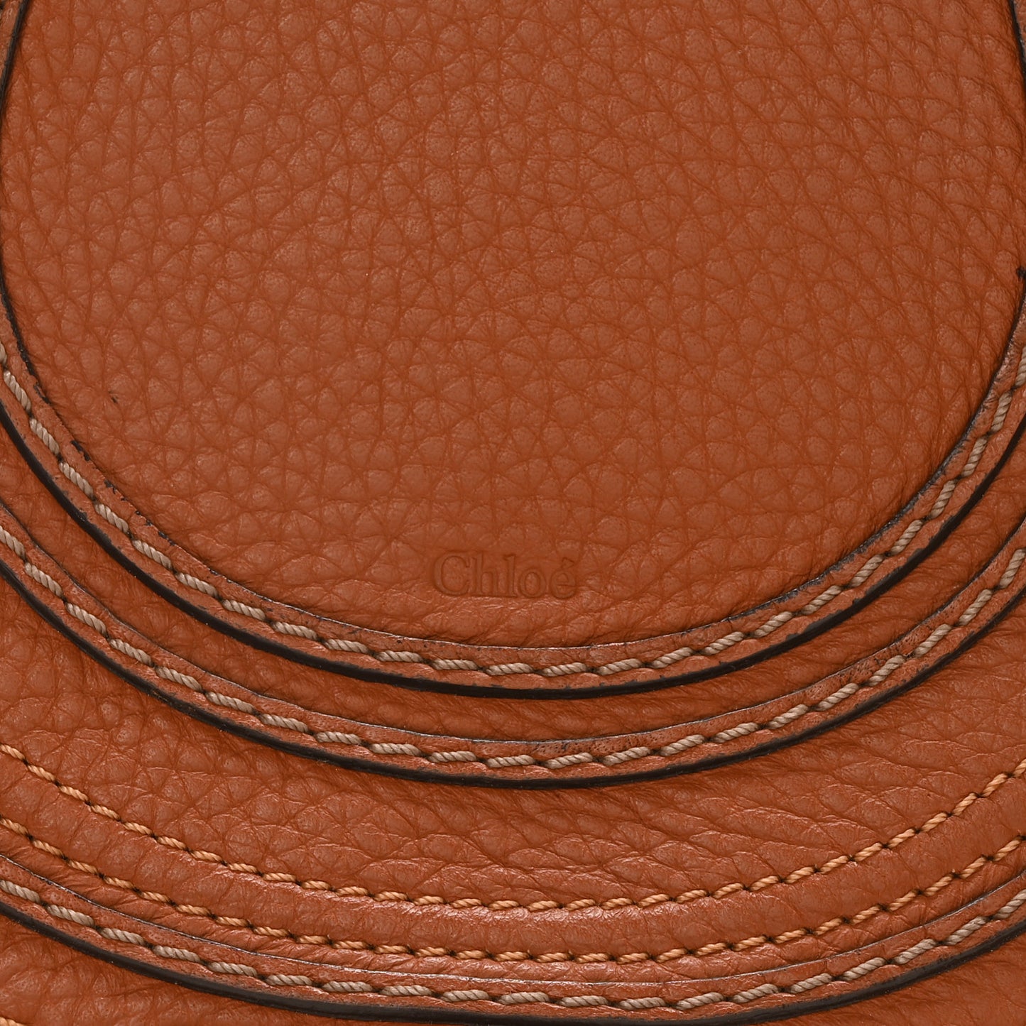 Calfskin Mini Marcie Round Crossbody Bag Tan