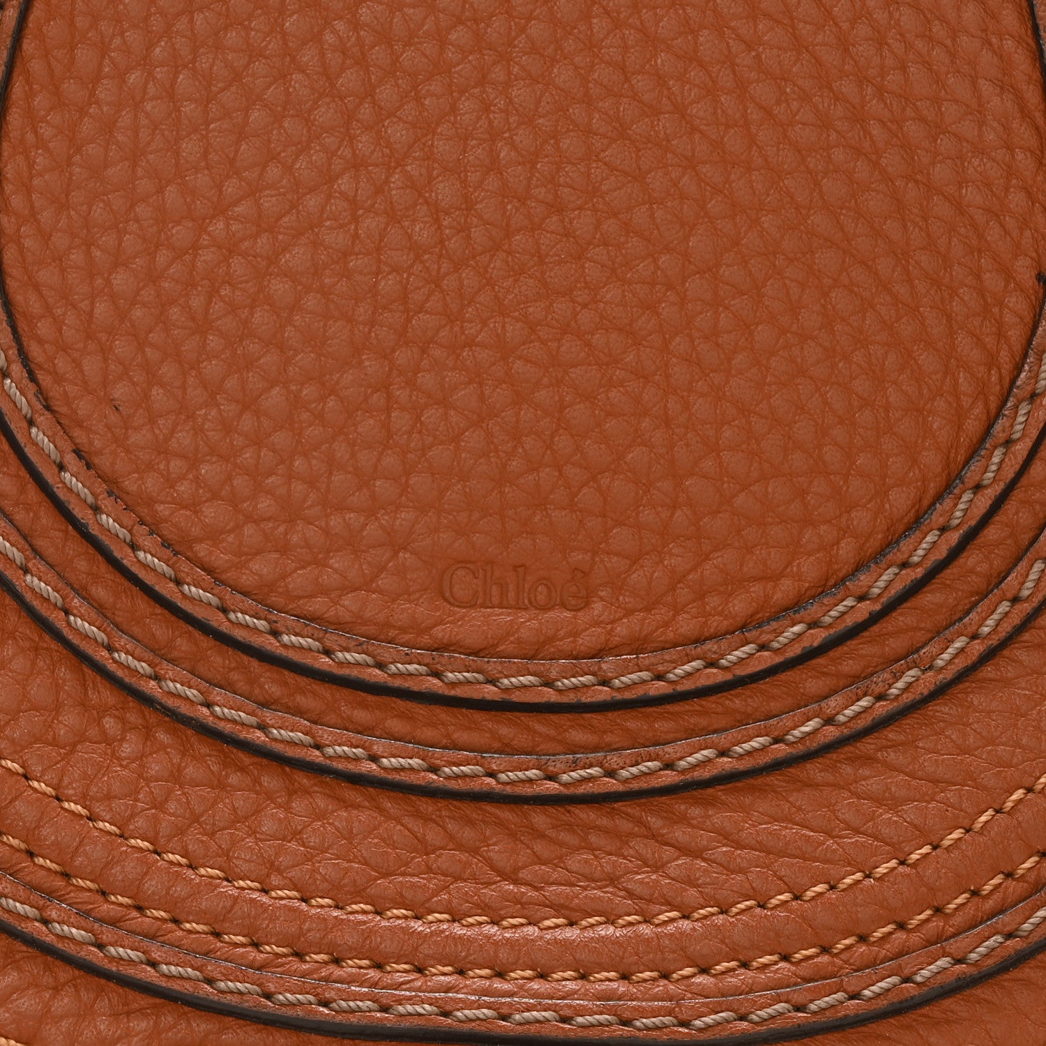Chloe Calfskin Mini Marcie Round Crossbody Bag Tan 8 of 10