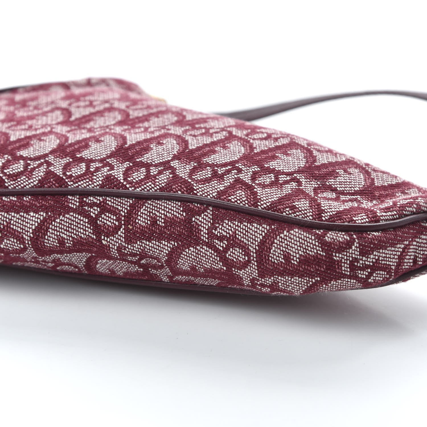 Christian Dior Monogram Mini Saddle Pochette Burgundy 7 of 10
