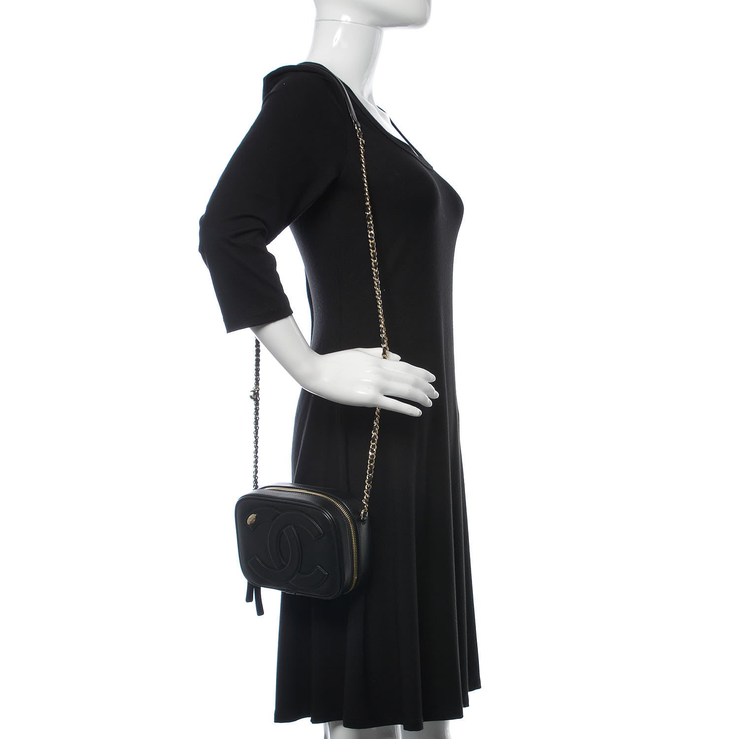 Chanel Calfskin CC Mania Camera Case Black 2 of 10