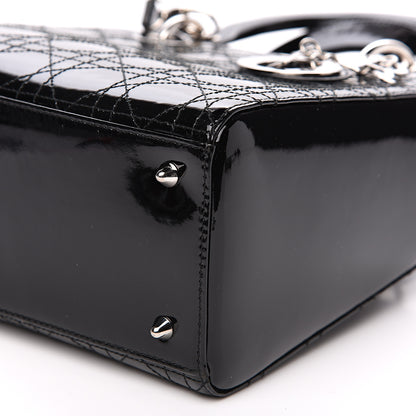 Christian Dior Patent Cannage Stitched Medium Lady Dior Black 9 of 9