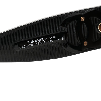 Chanel Acetate Butterfly Large CC Sunglasses 5492 Black 6 of 8