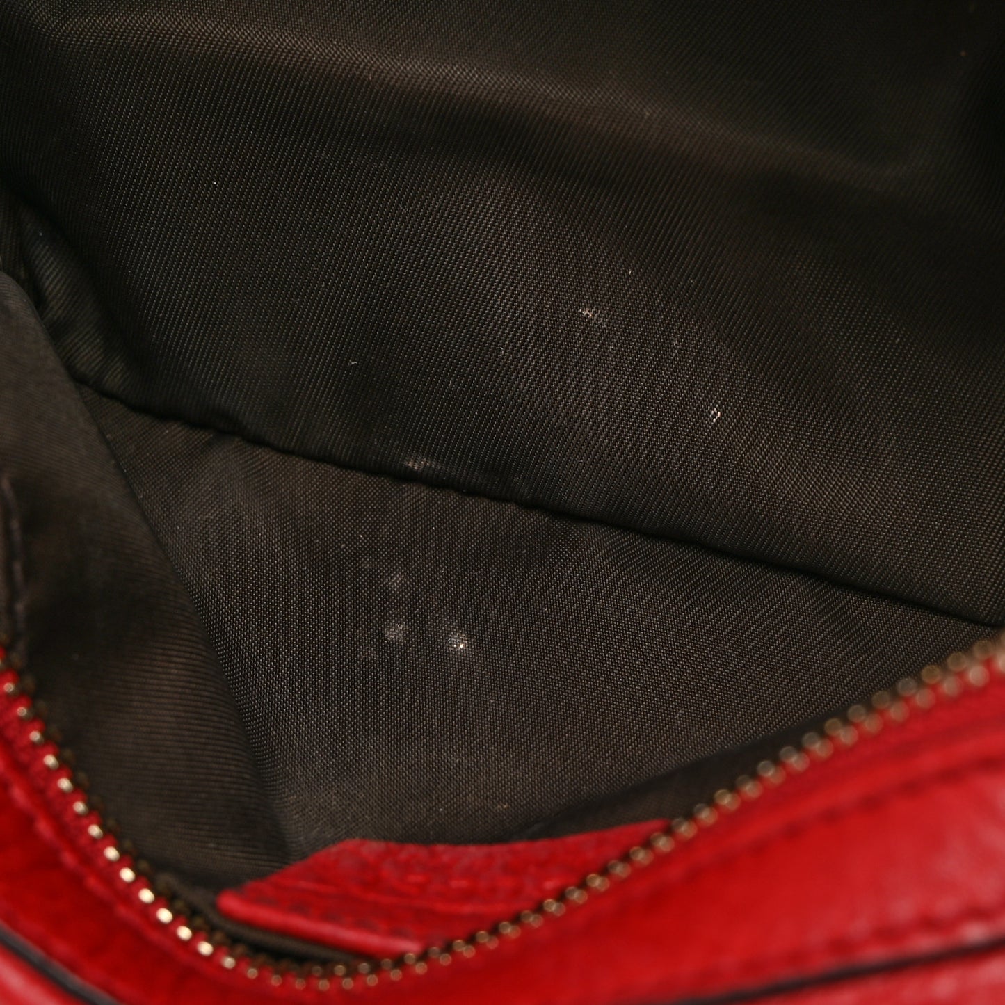 Pebbled Calfskin Medium Soho Cosmetic Case Red