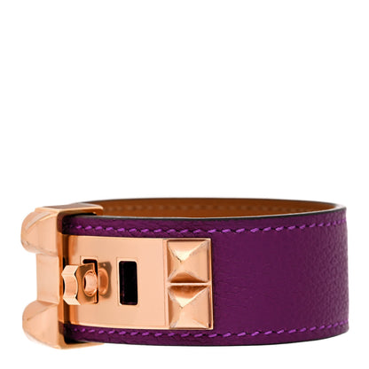 Hermes Evercolor Collier de Chien 24 Bracelet T3 Anemone 1 of 5