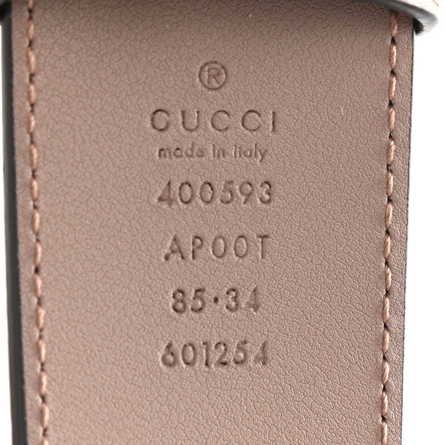 Calfskin Double G 40mm Belt 85 34 Porcelain Rose