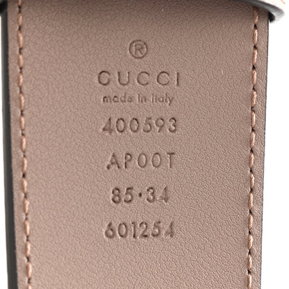 Gucci Calfskin Double G 40mm Belt 85 34 Porcelain Rose 5 of 6