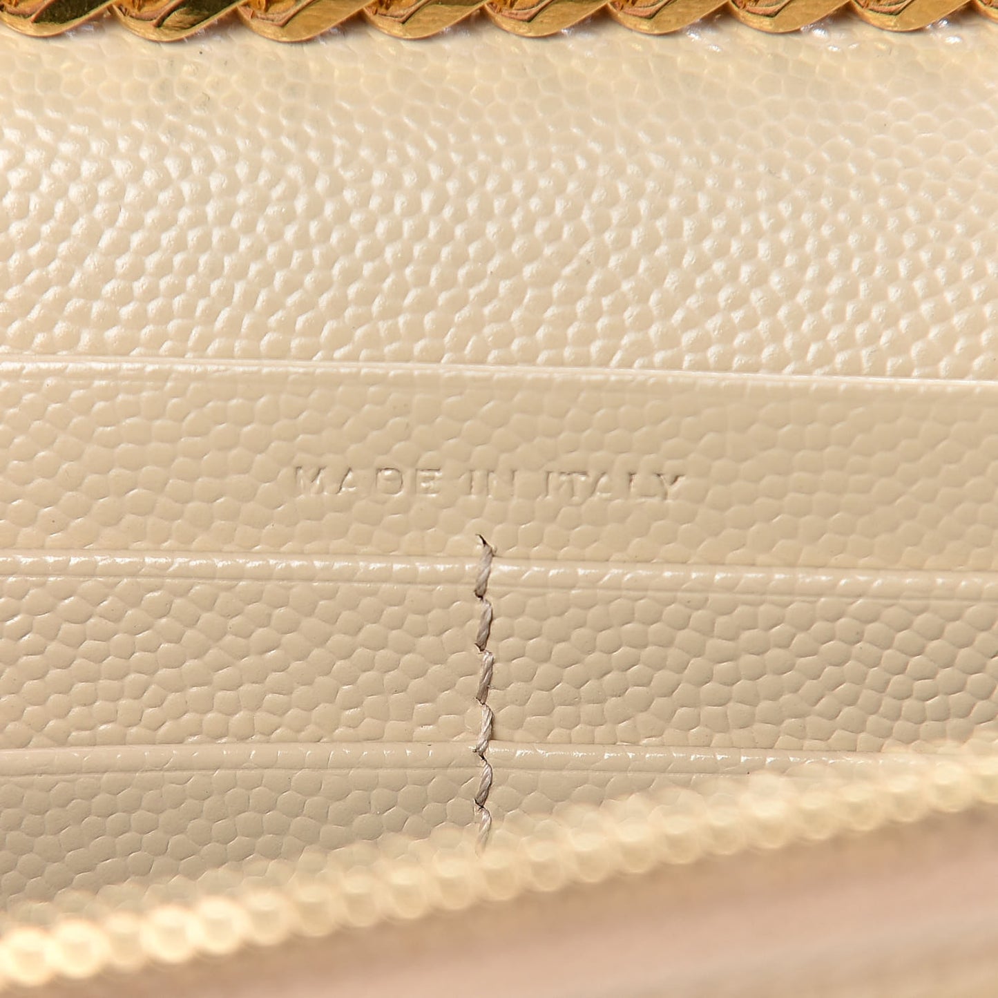 Grain De Poudre Matelasse Chevron Monogram Chain Wallet Deep Beige