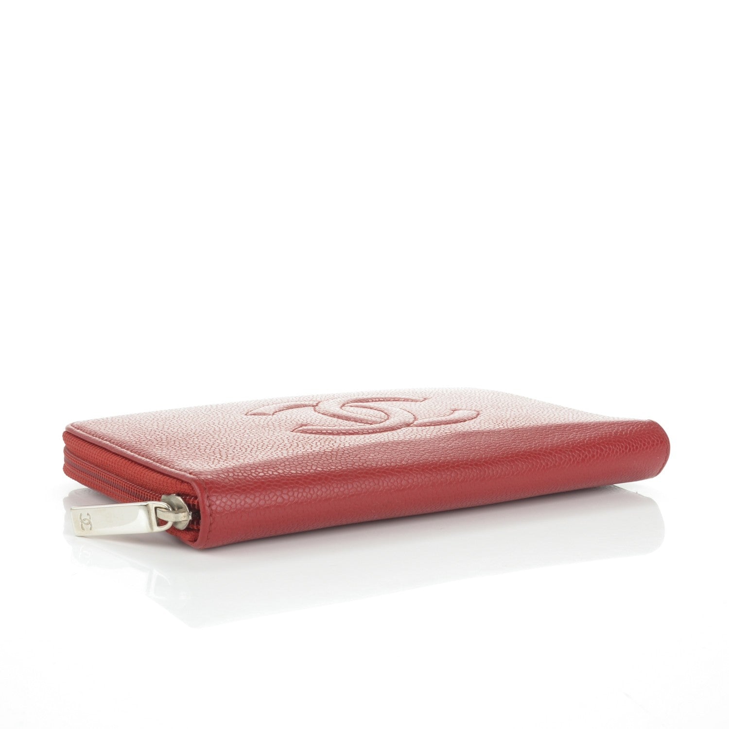Chanel Caviar Large CC Timeless Zip Around Organizer Wallet Red 3 of 8