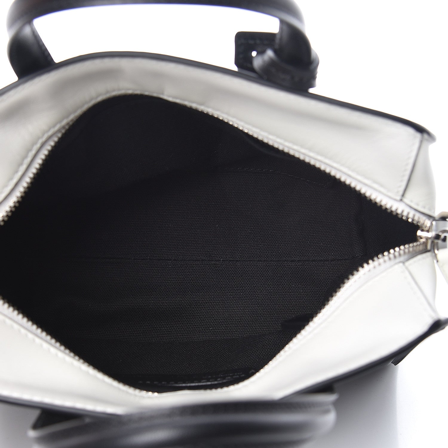 Alexander McQueen Calfskin Studded Mini Padlock Tote Black White 5 of 10