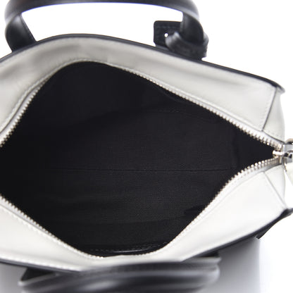 Alexander McQueen Calfskin Studded Mini Padlock Tote Black White 5 of 10