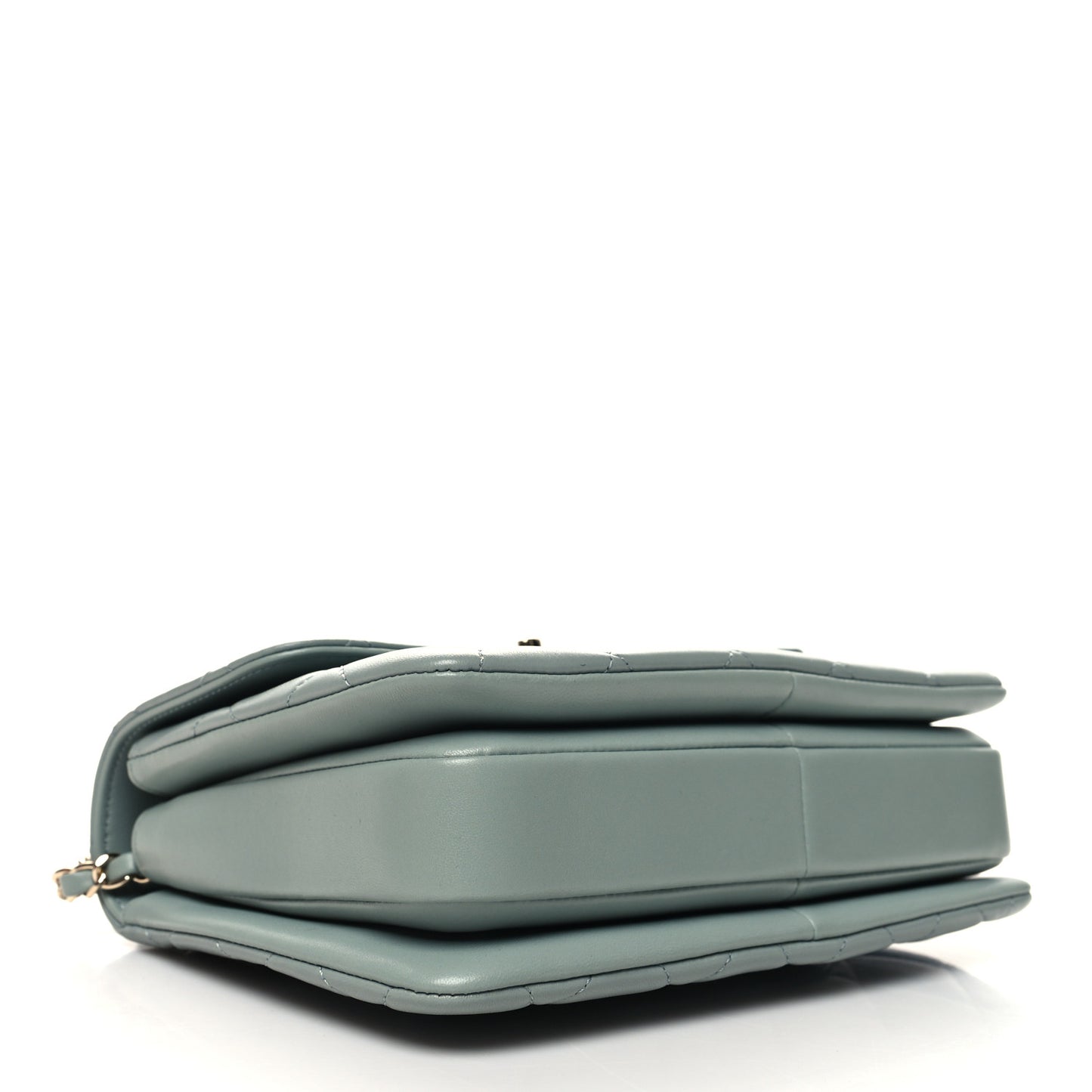 Lambskin Quilted Small Trendy CC Flap Dual Handle Bag Grey
