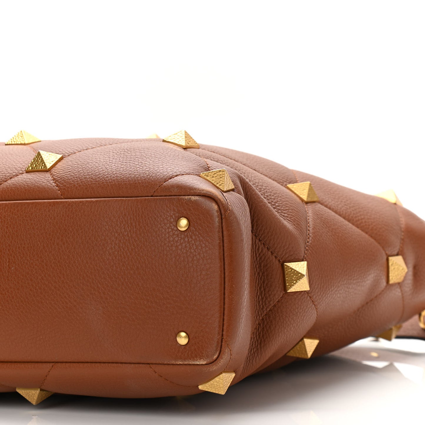 Grained Calfskin Large Roman Stud Tote Selleria