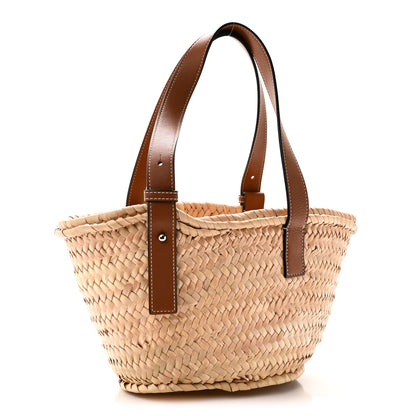 Loewe Raffia Small Basket Tote Bag Natural Tan 3 of 9