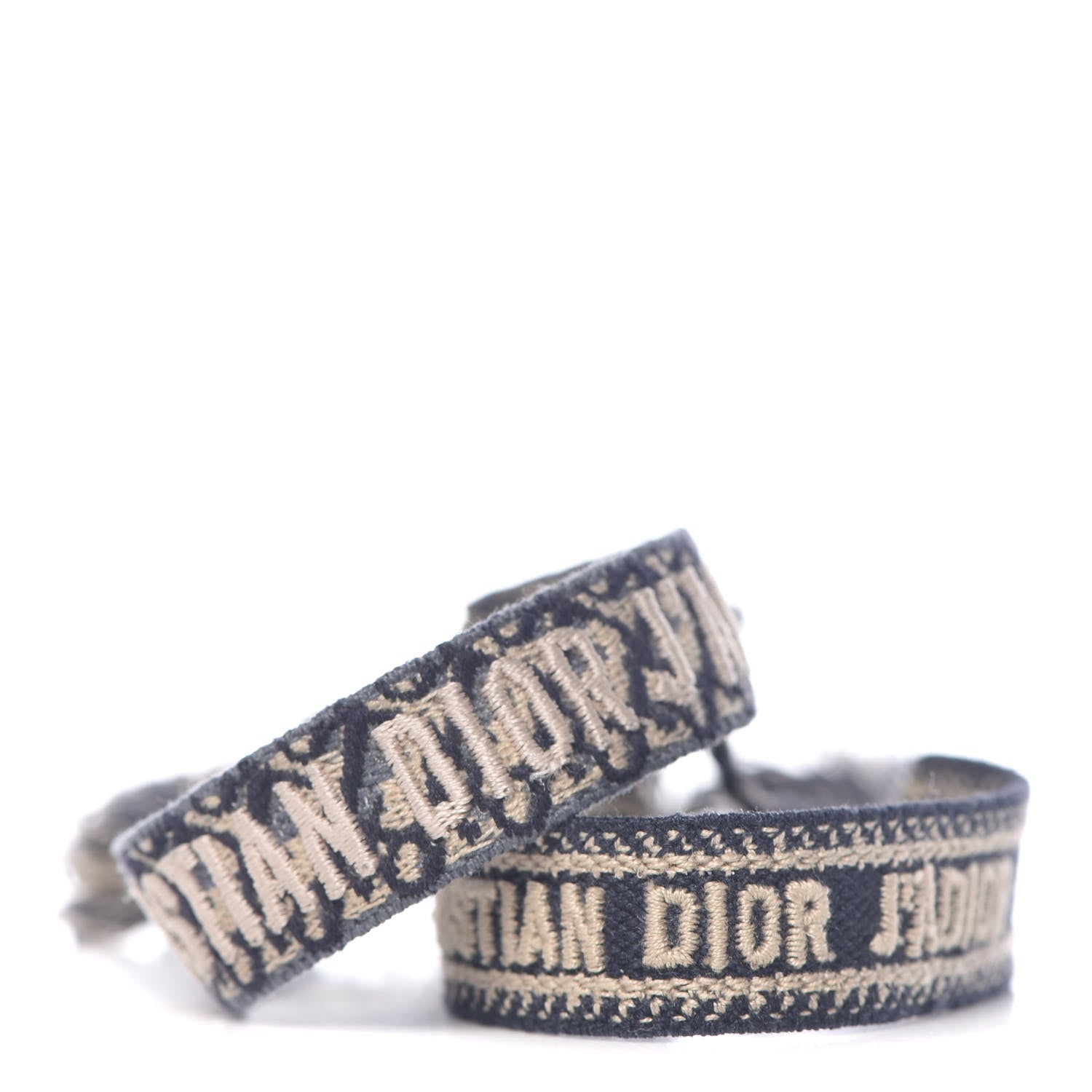 Christian Dior Woven Cotton J'Adior Friendship Bracelet Set Navy 1 of 4