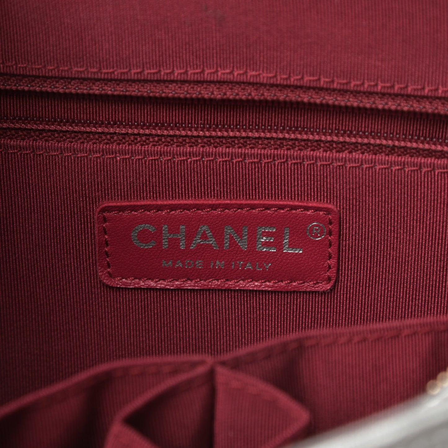 Metallic Aged Calfskin Quilted Medium Gabrielle Silver