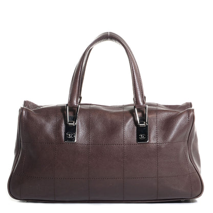 Chanel Caviar Square Stitched Large Tote Dark Purple 1 of 7