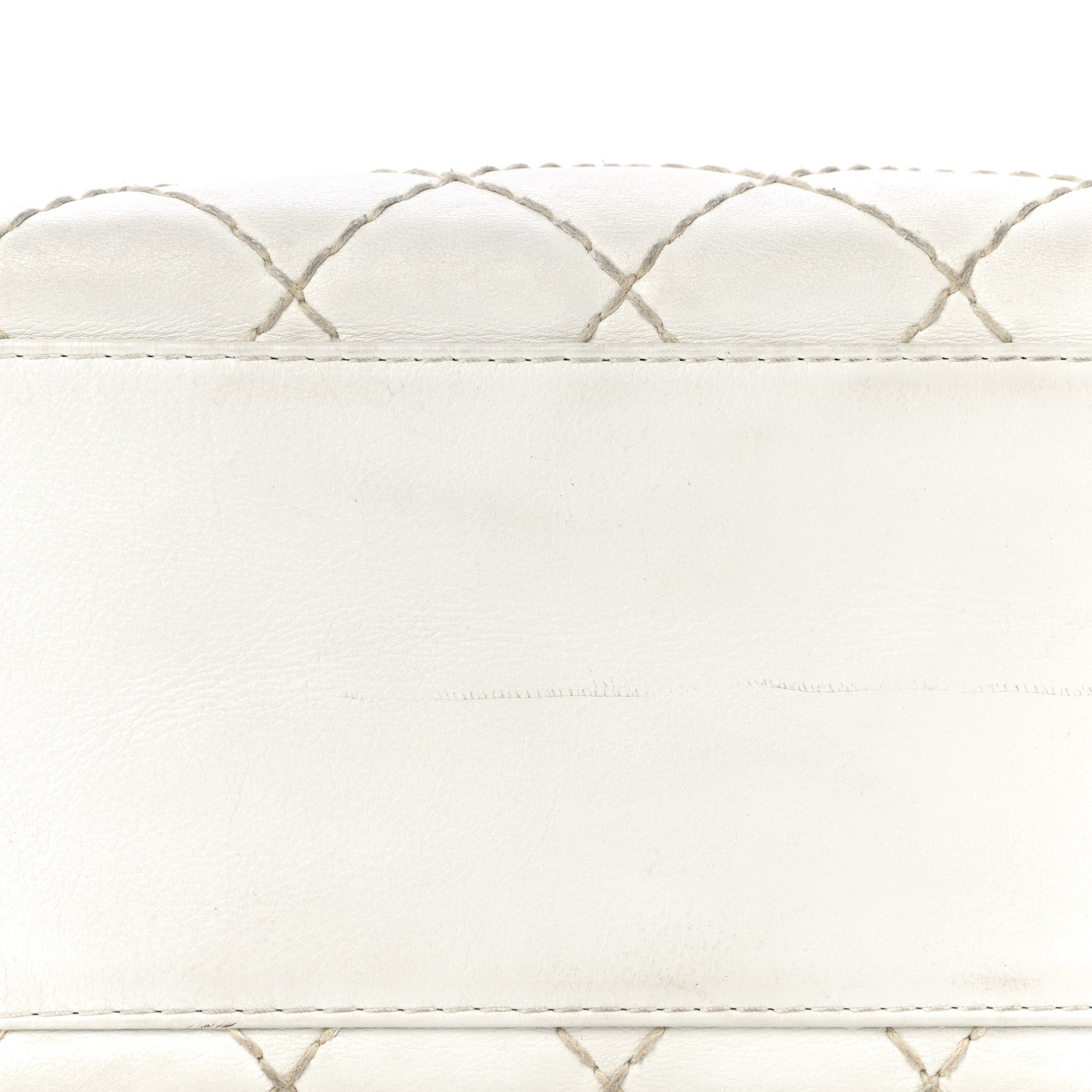 Chanel Calfskin Wild Stitch Top Handle Bag White 11 of 21