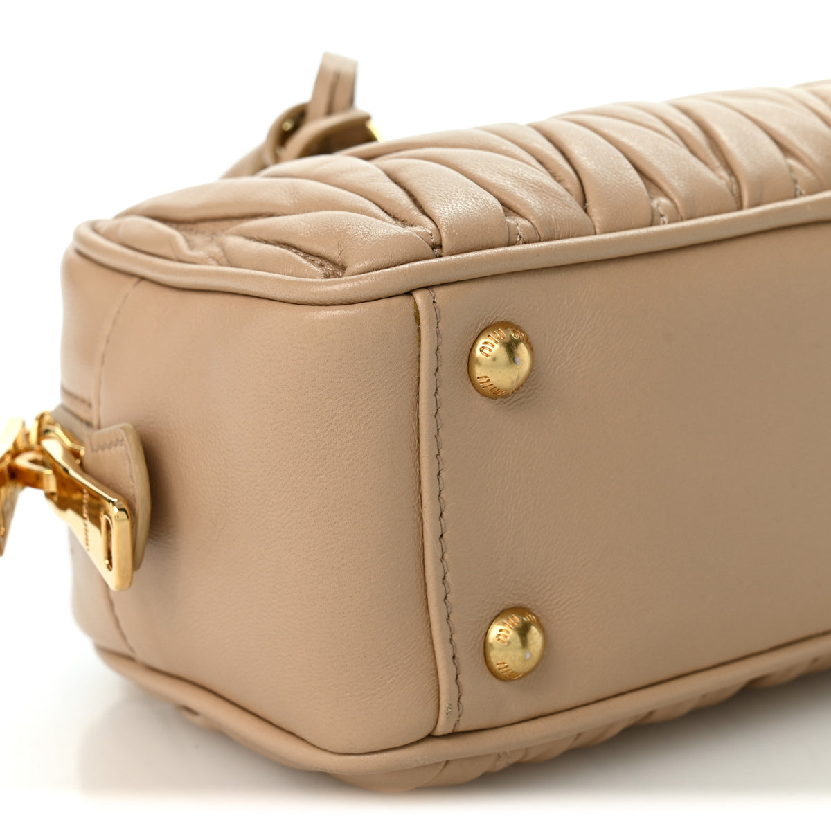 Nappa Matelasse Regular Arcadie Top Handle Bag Sabbia