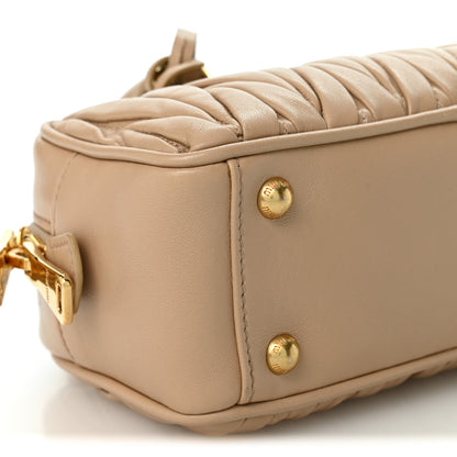 Miu Miu Nappa Matelasse Regular Arcadie Top Handle Bag Sabbia 8 of 9
