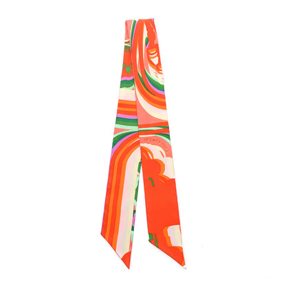 Hermes Silk Brides De Gala Shadow Twilly Orange Vert Corail 2 of 4