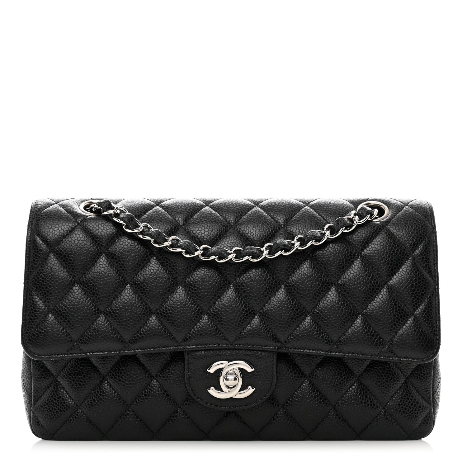 Chanel Caviar Quilted Medium Double Flap Black 1 of 10
