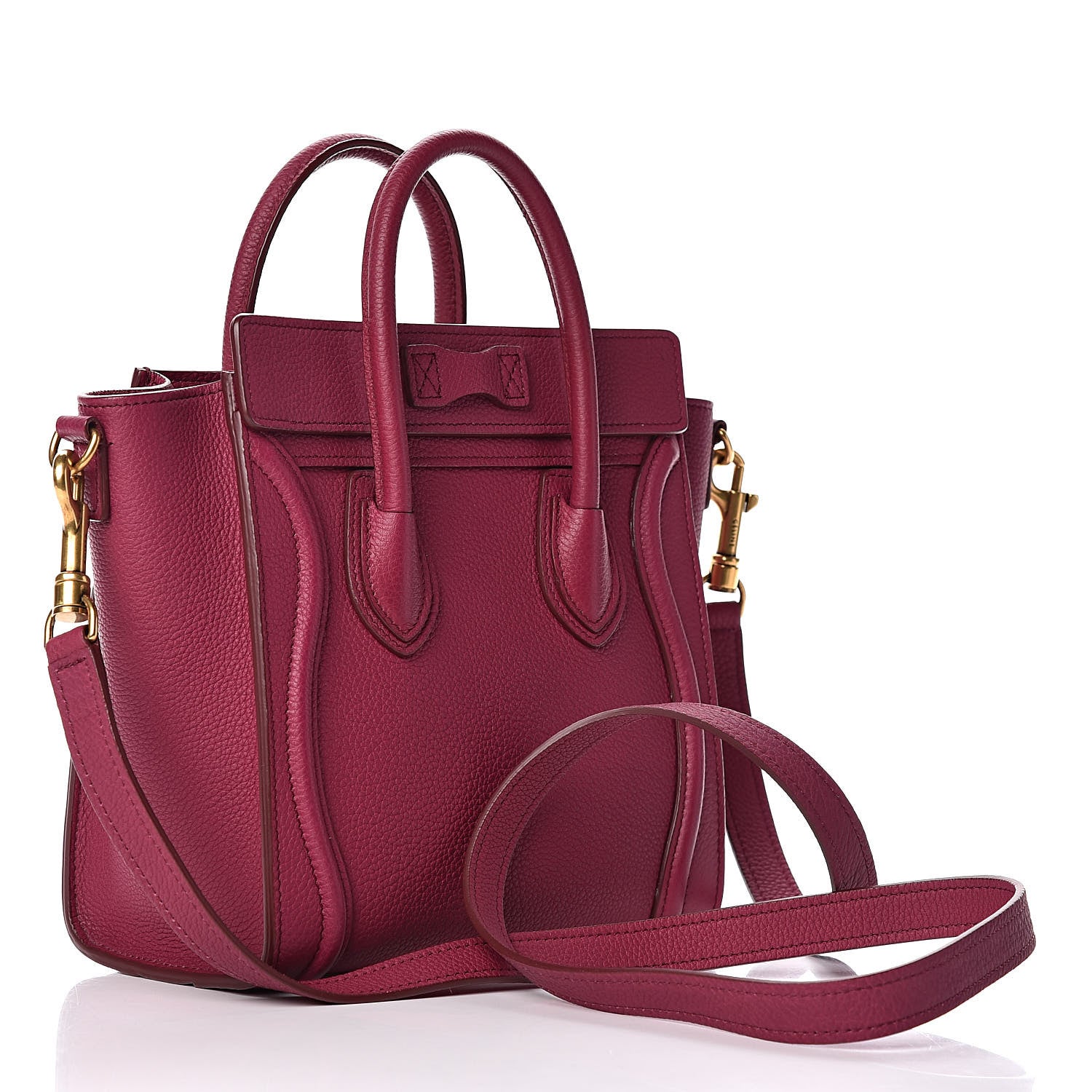 Celine Baby Grained Calfskin Nano Luggage Plum 5 of 12