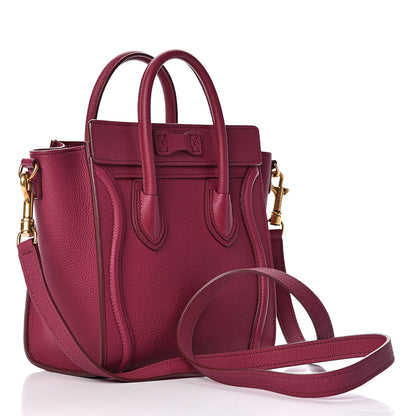 Celine Baby Grained Calfskin Nano Luggage Plum 5 of 12
