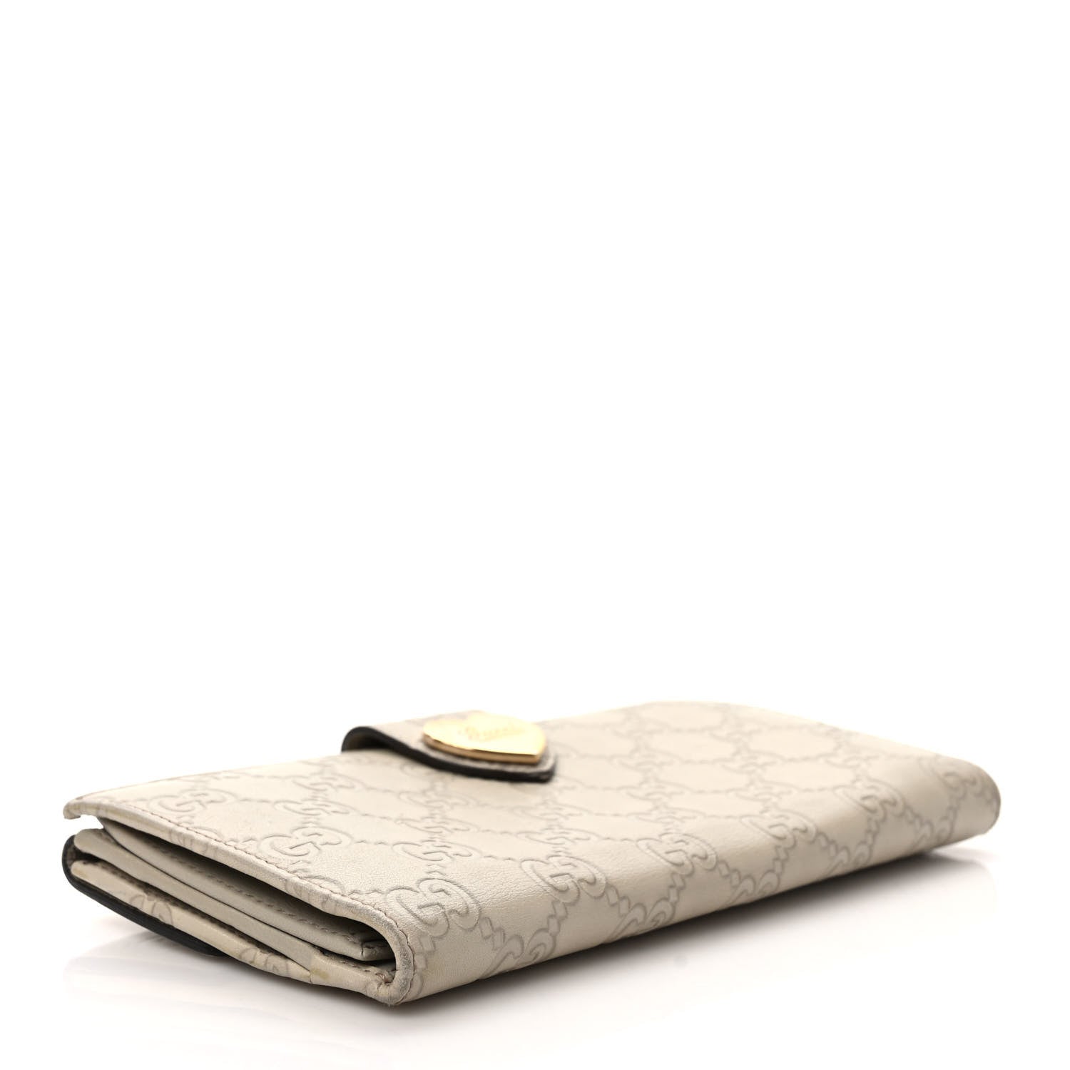 Gucci Guccissima Heart Continental Wallet Off White 4 of 9
