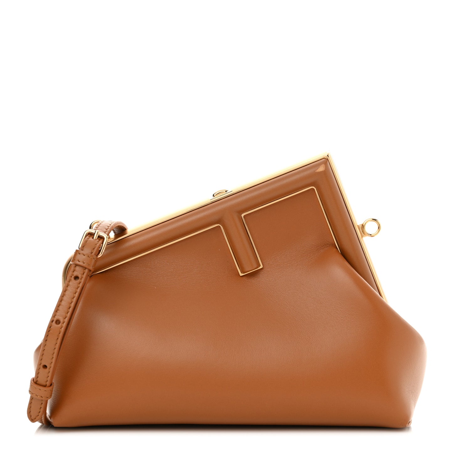 Shiny Nappa Small Fendi First Caramello