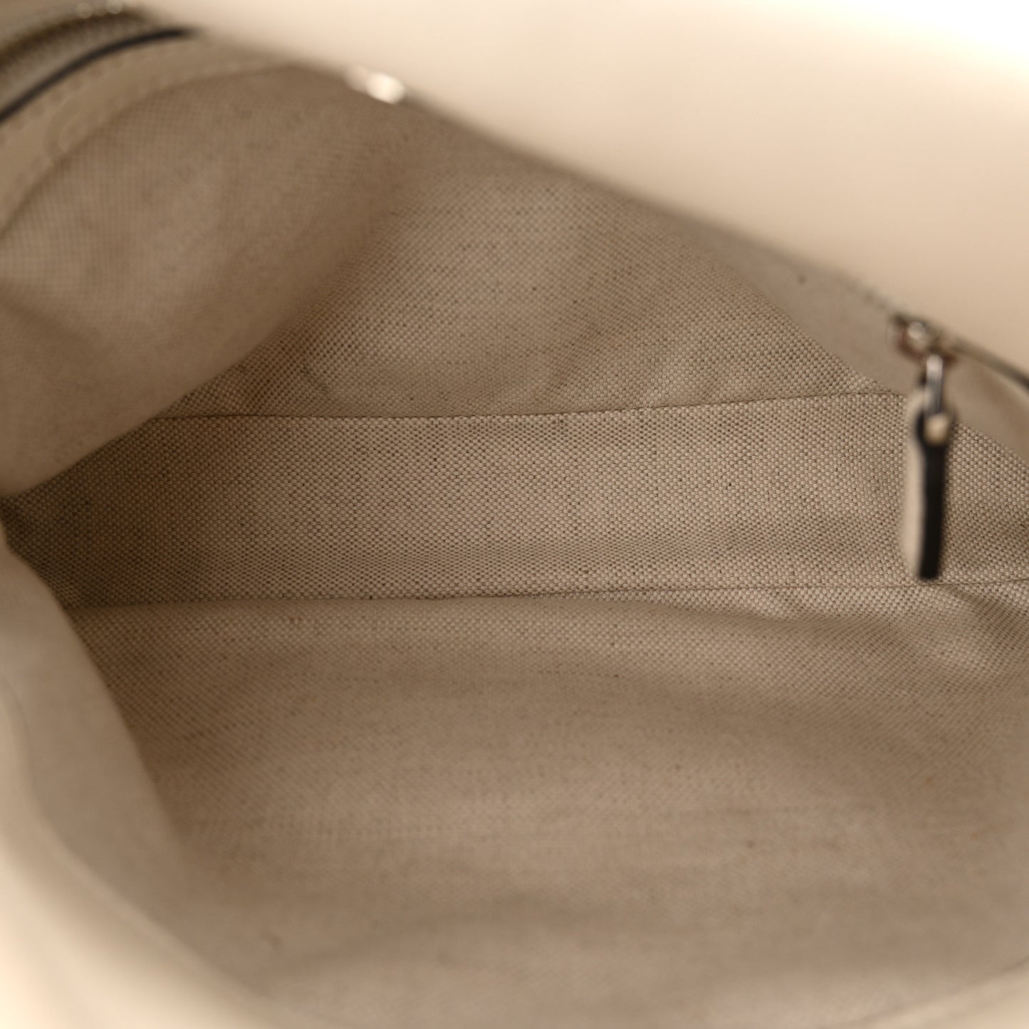 Sakai Be Green Calfskin Diagonal Stitched Small Blondie Tote Mystic White