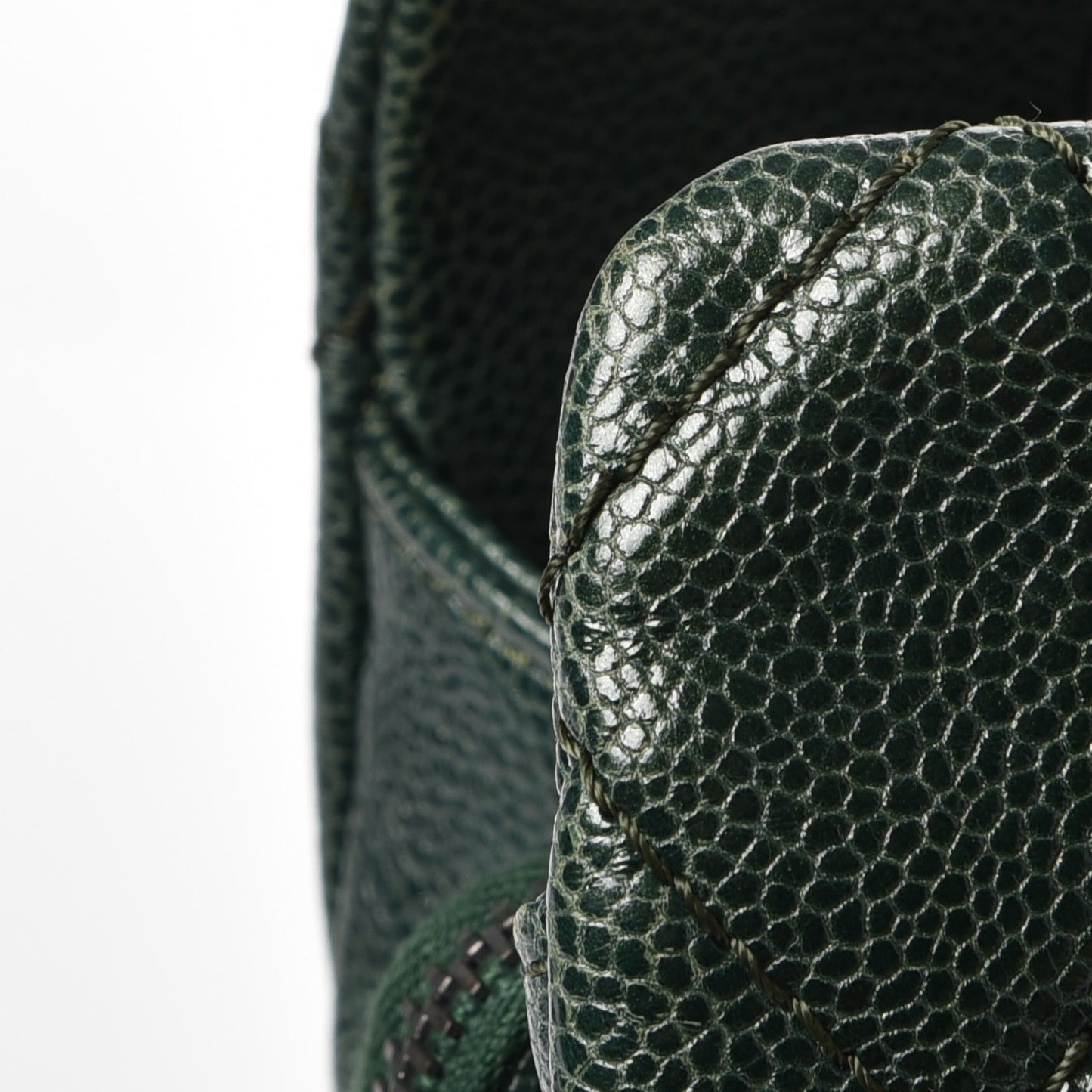 Caviar Chic Shopping Tote Dark Green