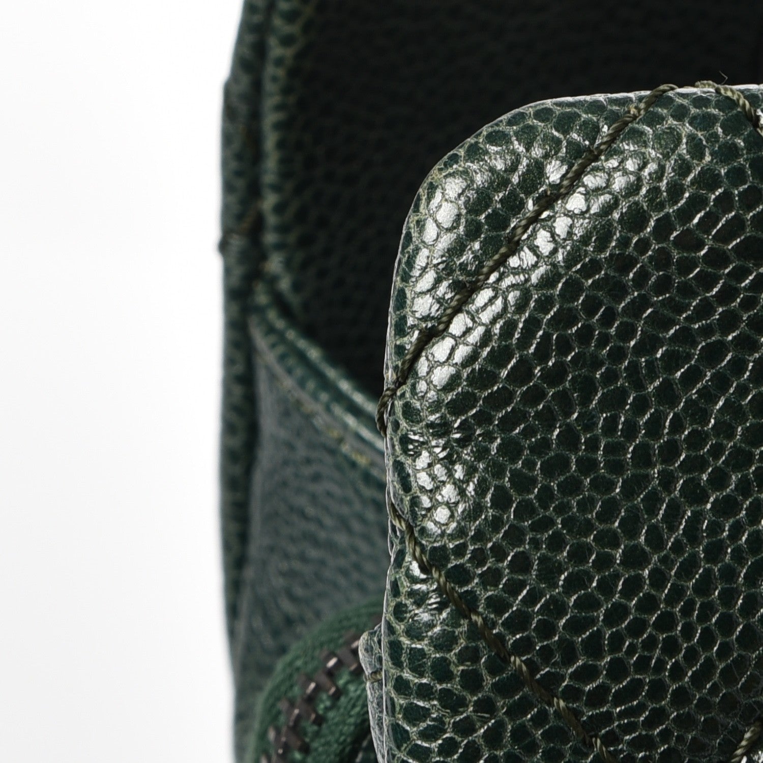 Chanel Caviar Chic Shopping Tote Dark Green 12 of 12